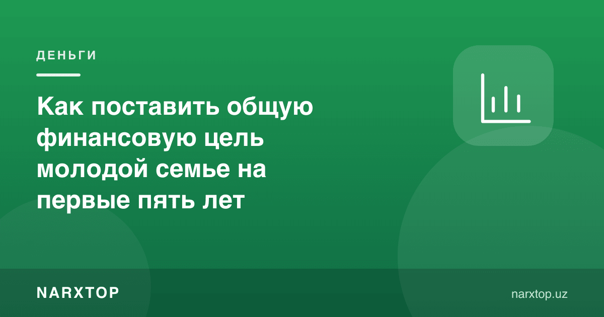 Ёш оила биринчи беш йил учун умумий молиявий мақсадни қандай қўйиши керак