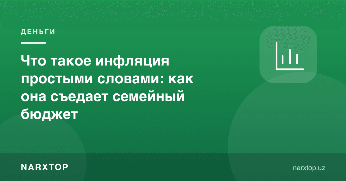 Инфляция содда сўзлар билан: у оилавий бюджетни қандай ейди