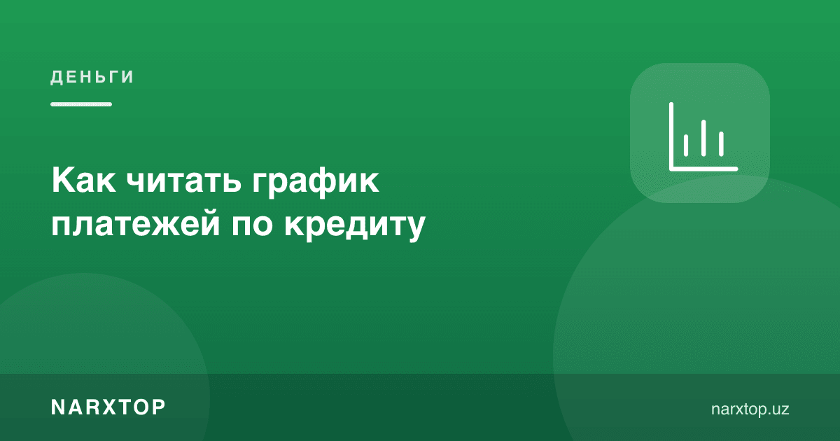 Кредит тўлов жадвалини қандай ўқиш керак
