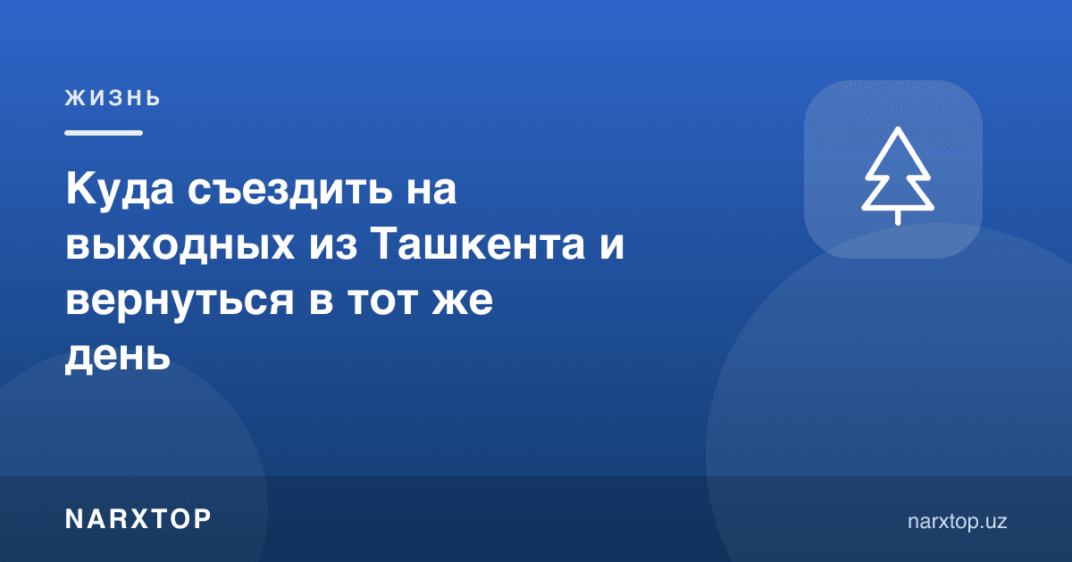 Тошкентдан дам олиш кунлари қаерга бориш мумкин ва бир кунда қайтиш