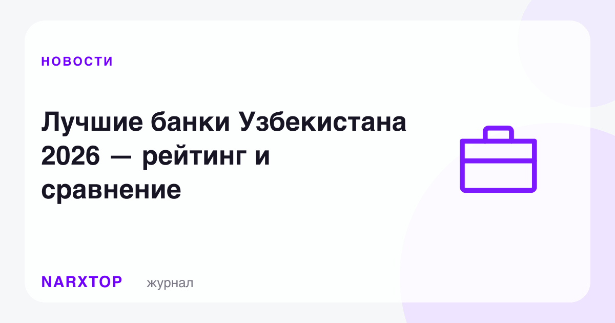 Ўзбекистон энг яхши банклари 2026 — рейтинг