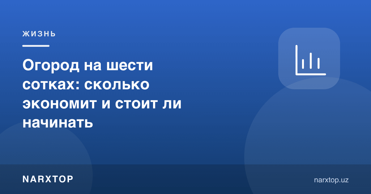 Олти сотихли огород қанча тежайди: бошлашга арзийдими
