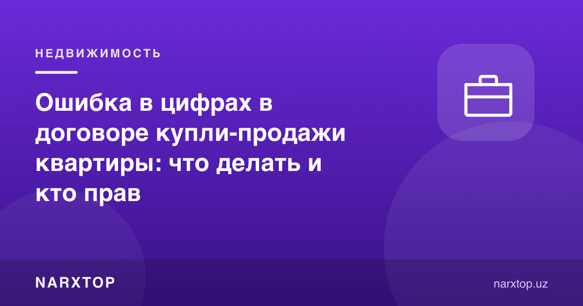Ошибка в цифрах в договоре купли-продажи квартиры: что делать и кто прав