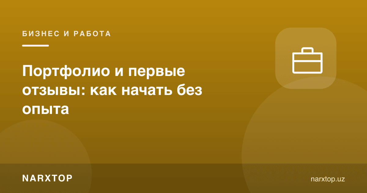 Портфолио ва биринчи шарҳлар: тажрибасиз қандай бошлаш керак