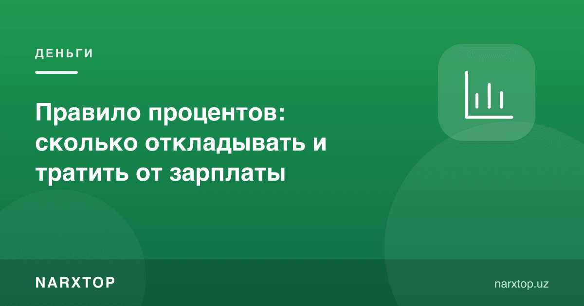 Фоиз қоидаси: маошдан қанча жамғариш ва сарфлаш керак