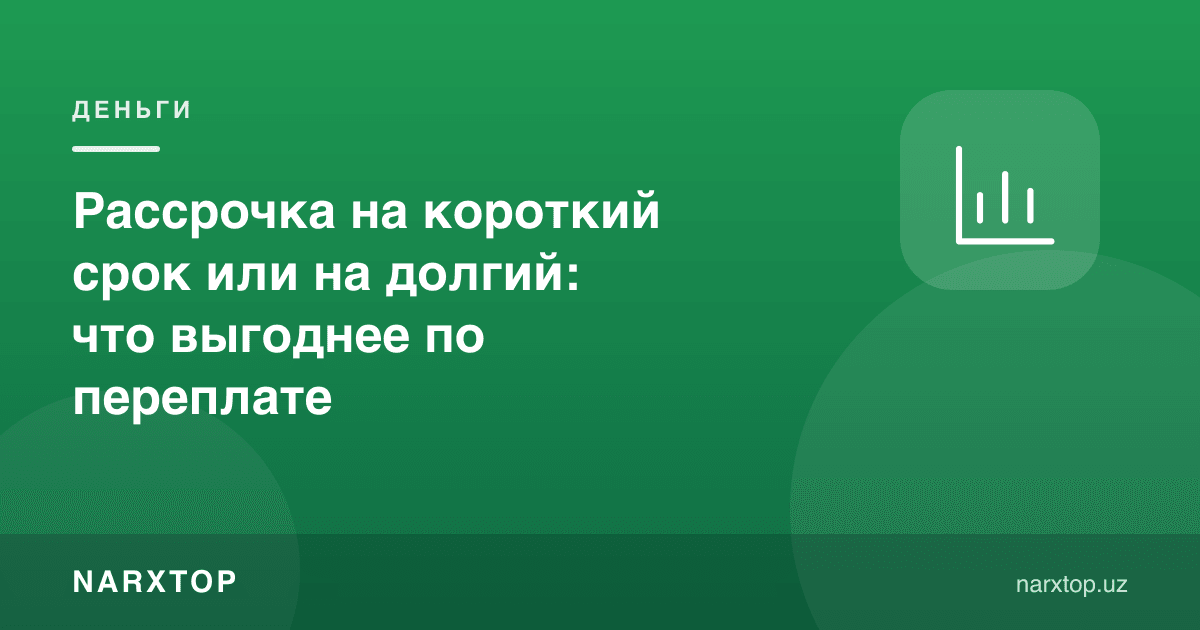 Бўлиб тўлаш қисқа ёки узоқ муддатга: ортиқча тўлов бўйича қайси бири фойдали