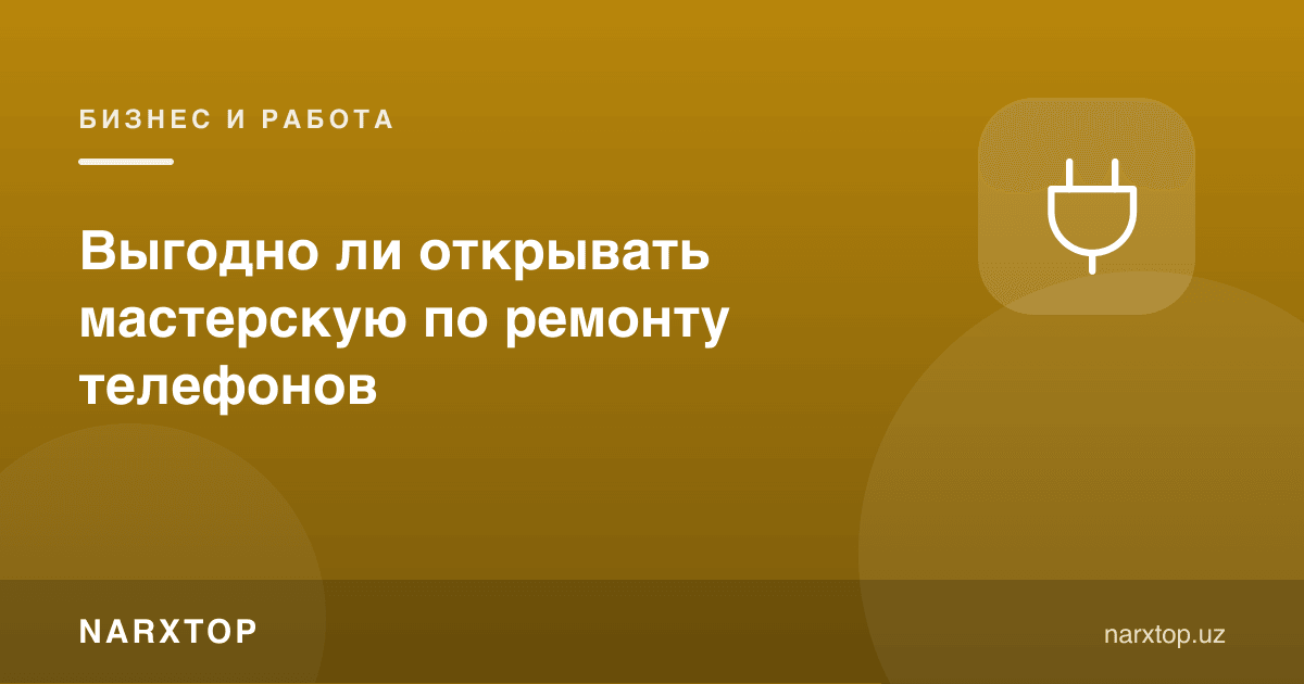 Телефон таъмирлаш устахонасини очиш фойдалими