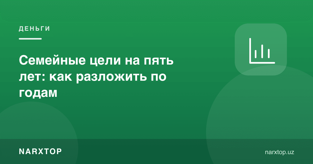 Беш йилга оилавий мақсадлар: йиллар бўйича қандай тақсимлаш