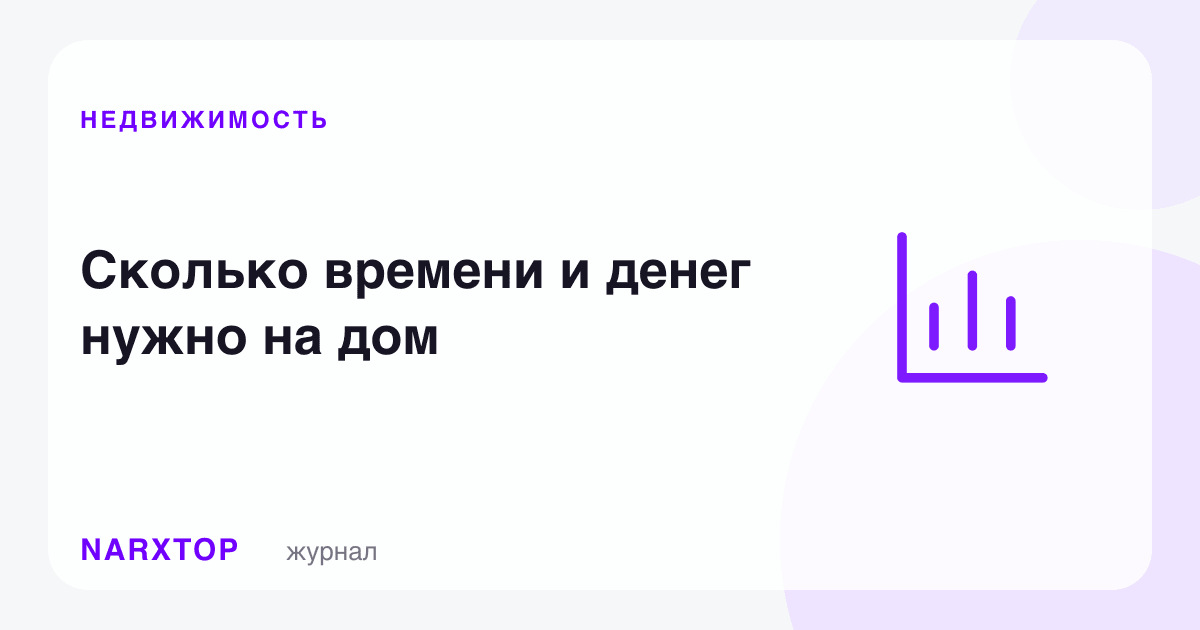 Уйга қанча вақт ва пул керак