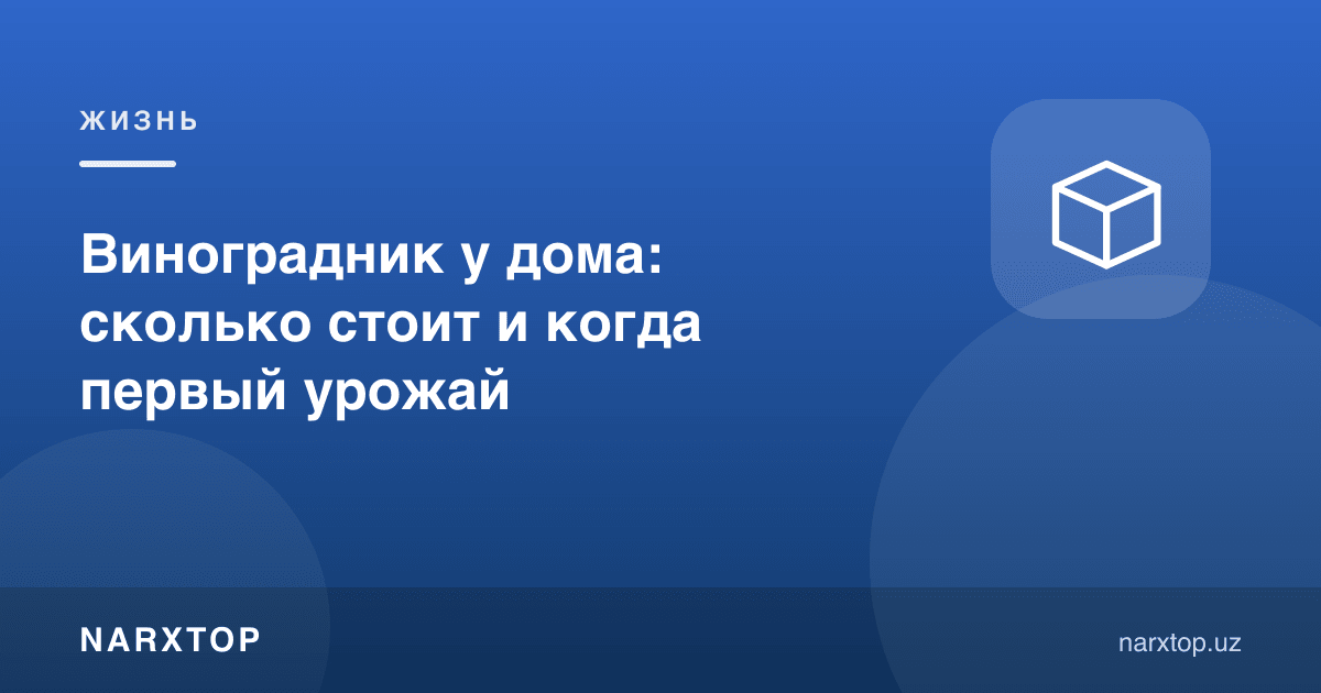 Уй олдида узумзор: қанча туради ва биринчи ҳосил қачон