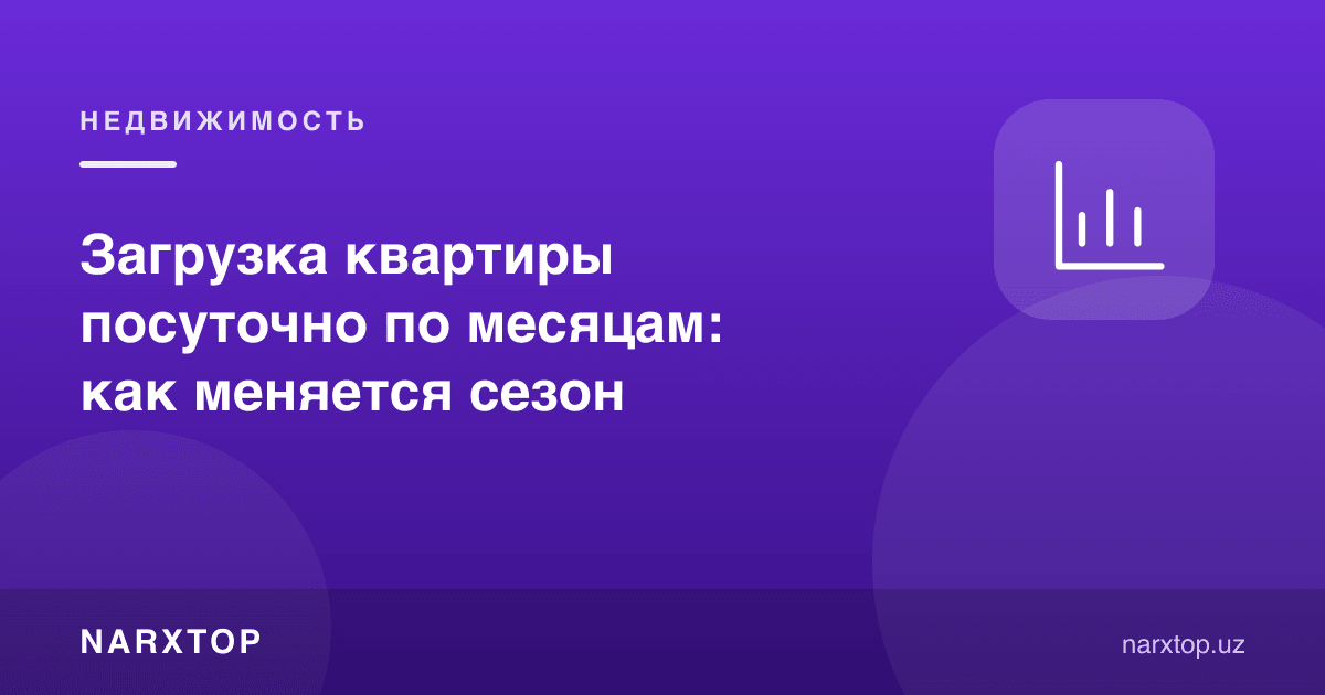 Квартира кунлик ижарасида бандлик ойлар бўйича қандай ўзгаради