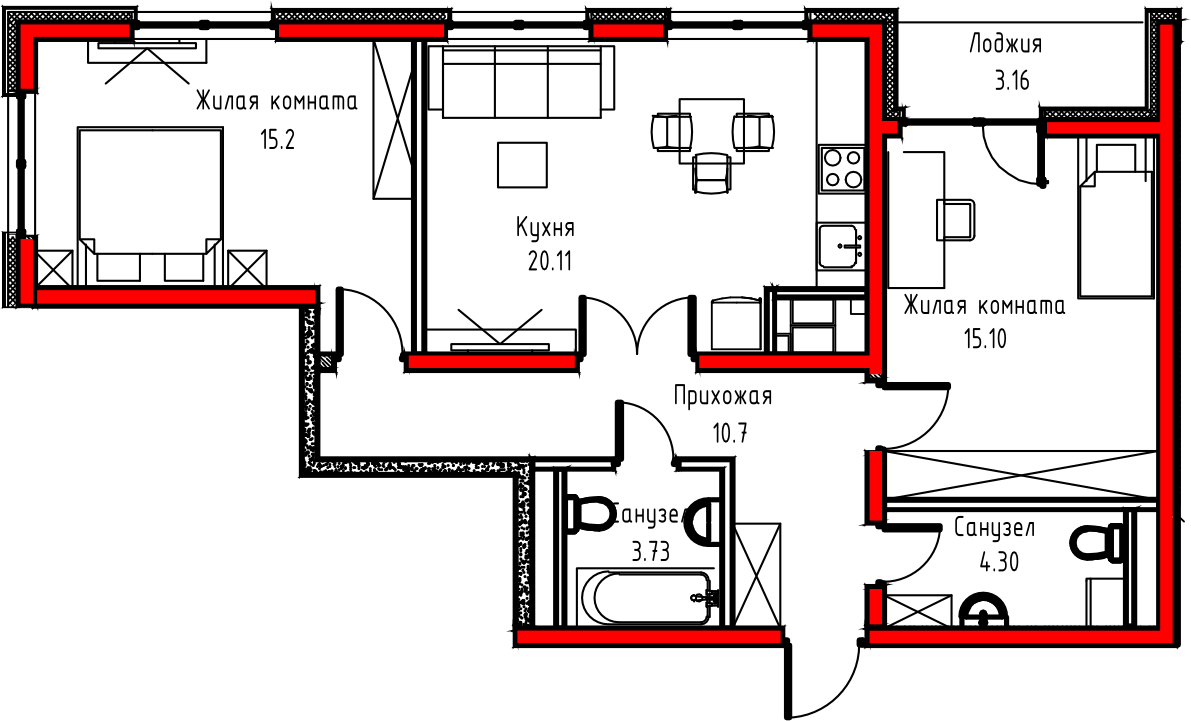 3 xonali (min.)